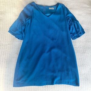 Belongsci blue ruffle sleeve dress size Medium